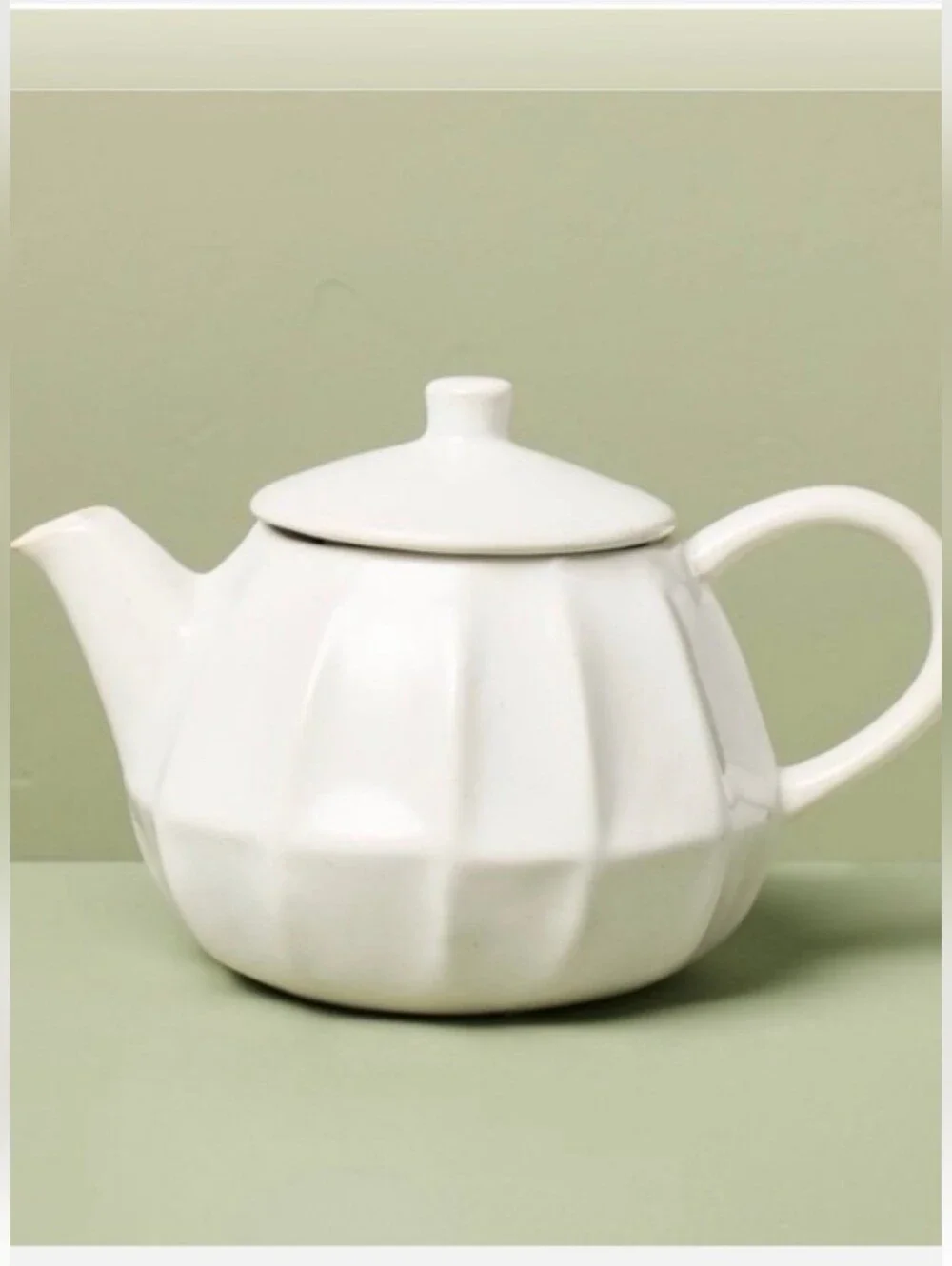 Hearth & Hand 44oz. Stoneware Teapot Sour Cream